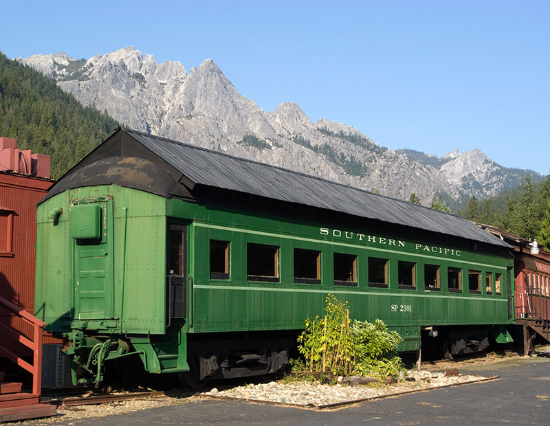Vintage Southern Pacific Passenger Car At Railroad Park Resort Near Castle Crags State Park