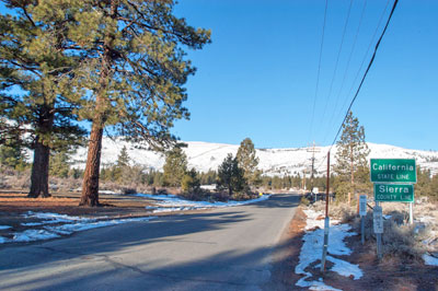 California-Nevada State Boundary Near Verdi, Nevada