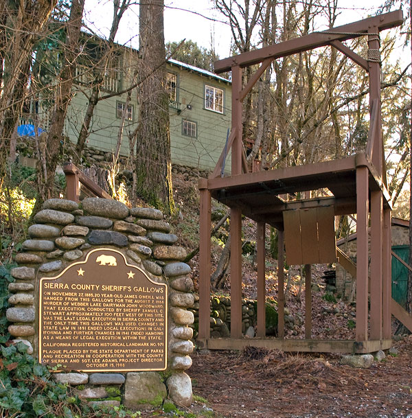 Sierra County Sheriff&rsquo;s Gallows in Downieville, California