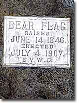 Old Bear Flag Plaque in Sonoma, California