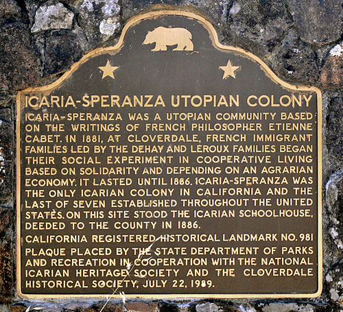 Icaria-Speranza Commune in Sonoma County, California