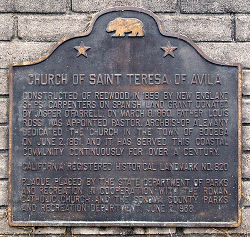 Church of Saint Teresa of Avila Commemorative Plaque