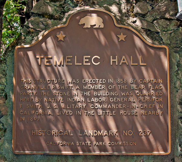 California Historical Landmark #237: Temelec Hall