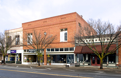 Downtown Winters Historic District: Greenwood's Department Store Flanked By the Masonic Building and the Morrison Building
