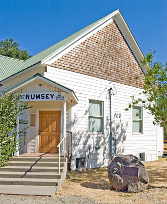 Rumsey Town Hall in Rumsey, California
