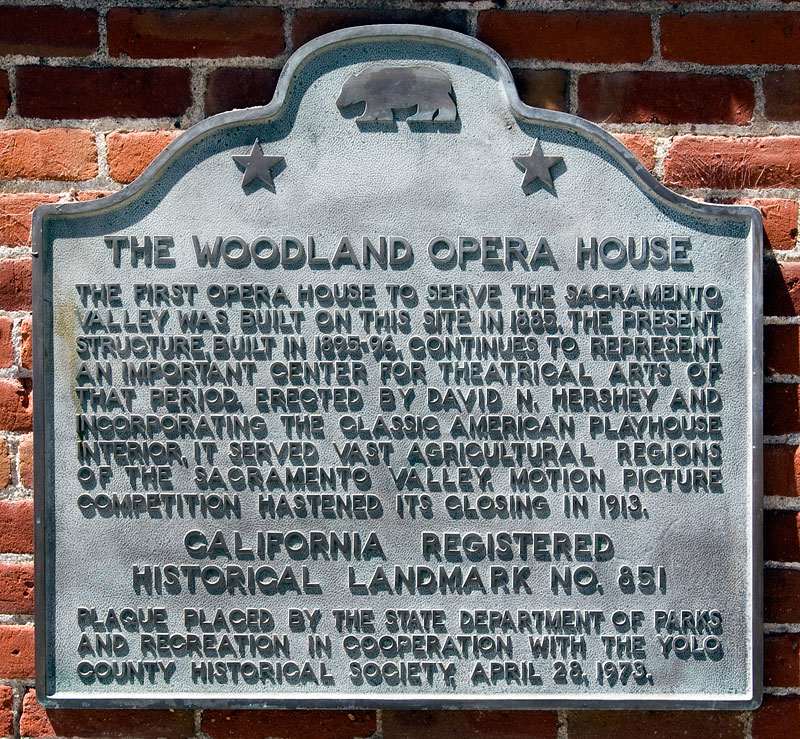 California Historical Landmark 851: Woodland Opera House