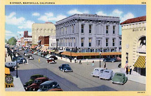 Historic D Street in Marysville, California